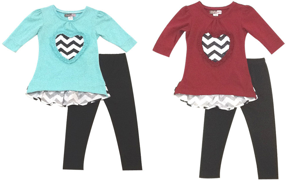 kids-two-piece-set---printed-zebra-heart