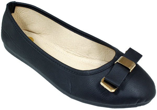 babe-ladies-ballerina-shoes---black-w/decorative-strap