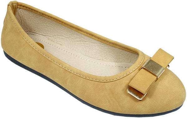 babe-ladies-ballerina-shoes---brown-w/decorative-strap