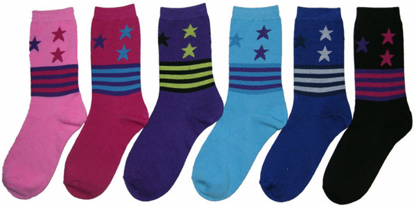 women's-novelty-crew-socks---stars-&-stripes-prints---size-9-11