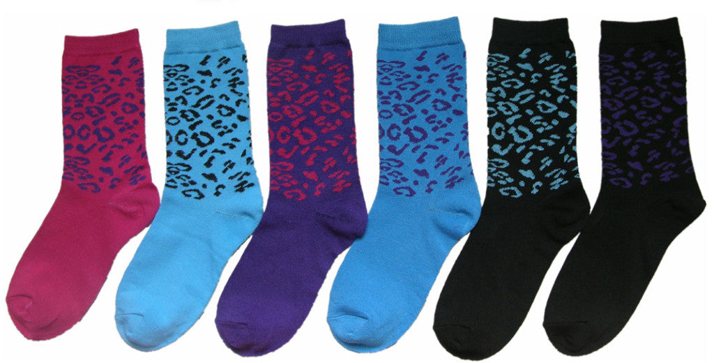 women's-novelty-crew-socks---leopard-prints---size-9-11