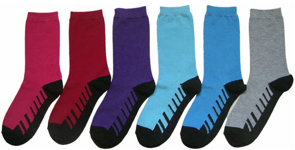 women's-novelty-crew-socks---two-tone-stripe-prints---size-9-11