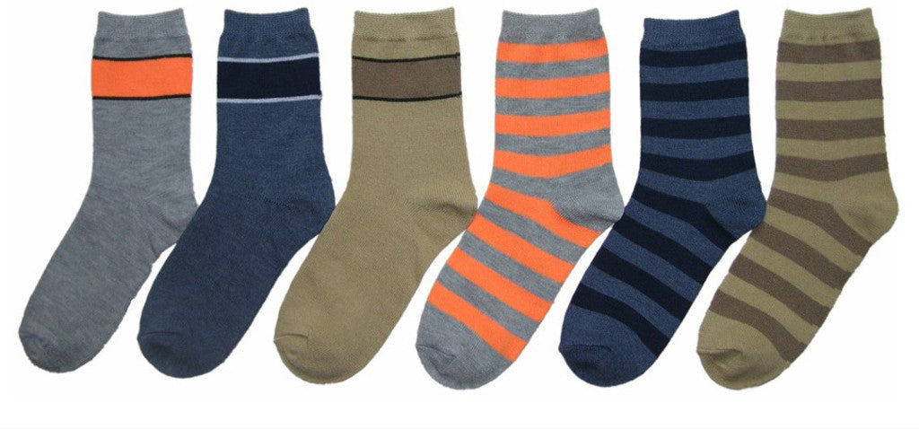 children's-novelty-crew-socks---two-tone-stripes---size-6-8