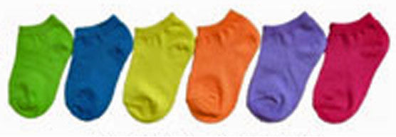 childrens-no-show-socks-solid-neon-colors-size-4-6
