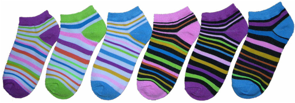 toddler's-no-show-socks---striped-patterns---size-2-4