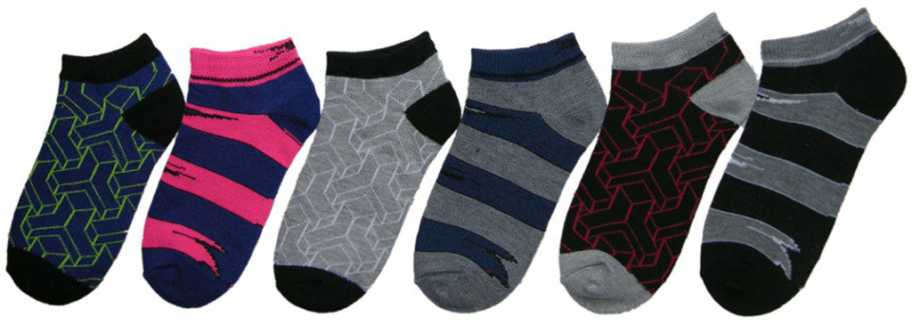 toddler's-no-show-socks---geometric-and-striped-patterns---size-2-4