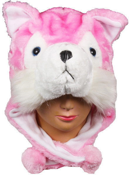 kid's-pink-wolf-animal-winter-hat