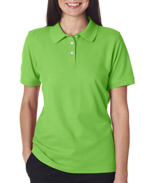 ultraclub(R)-ladies'-platinum-honeycomb-pique-polo----light-green-(s)