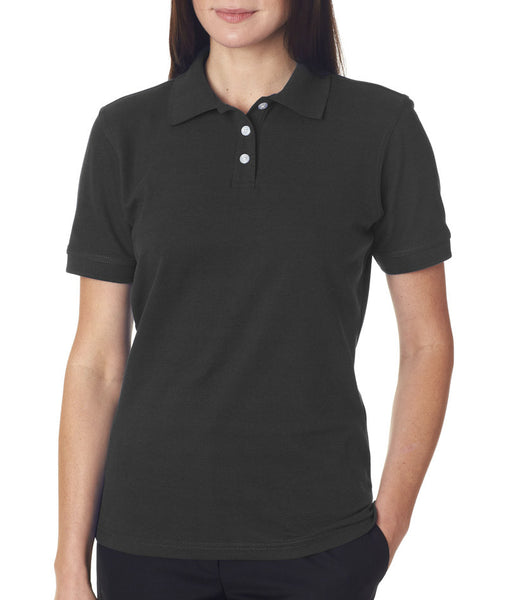 ultraclub(R)-ladies'-platinum-honeycomb-pique-polo----charcoal-(3xl)