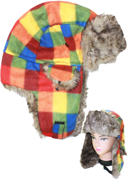 unisex-multi-color-checkered-trooper-hat
