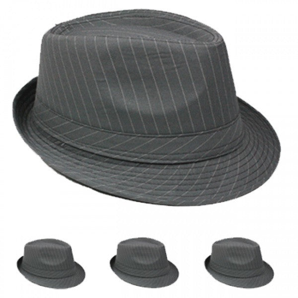striped-gray-casual-fedora-hat