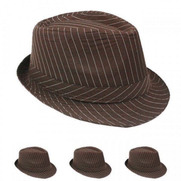striped-brown-casual-fedora-hat