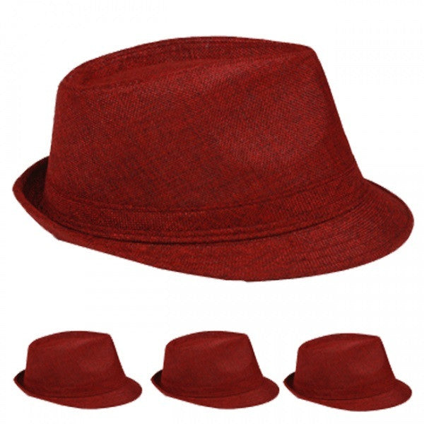 plain-red-casual-fedora-hat