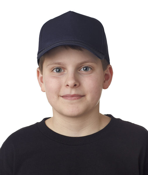 ultraclub-youth-classic-cut-cotton-twill-constructed-cap----navy-(one)