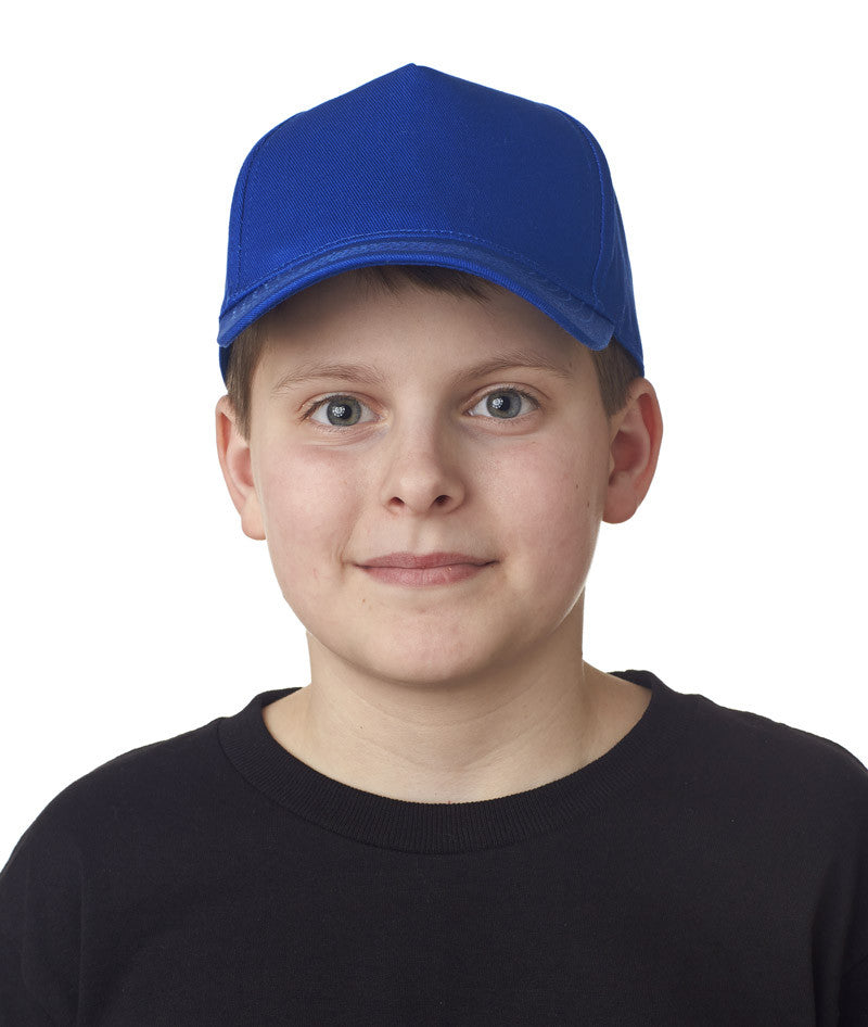 ultraclub-youth-classic-cut-cotton-twill-constructed-cap----royal-(one)