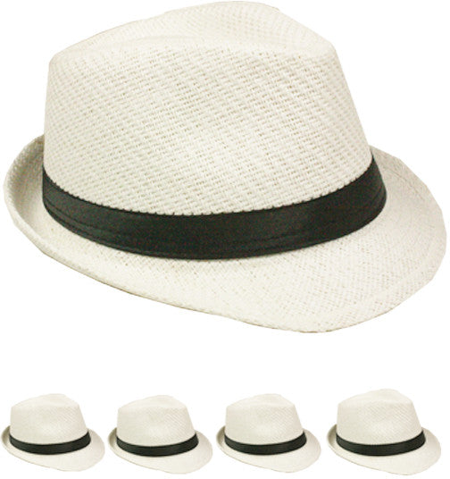 white-color-straw-fedora-hat