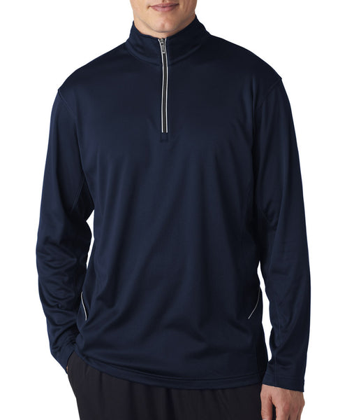 ultraclub-adult-cool-&-dry-sport-1/4-zip-pullover----navy-(3xl)