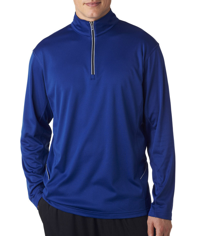 ultraclub-adult-cool-&-dry-sport-1/4-zip-pullover----kyanos-blue-(xl)
