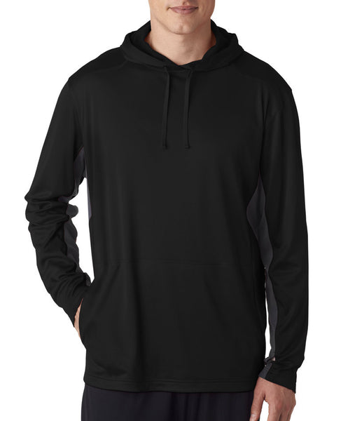 ultraclub-adult-cool-&-dry-sport-hooded-pullover----black/charcoal-(s)