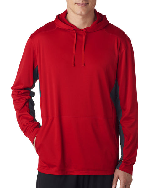 ultraclub-adult-cool-&-dry-sport-hooded-pullover----red/charcoal-(2xl)