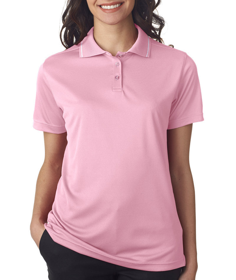 ultraclub-ladies'-polo-with-tipped-collar----pink/white-(2xl)