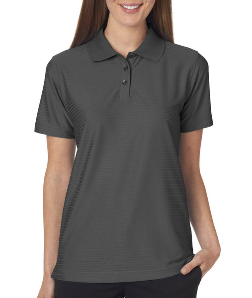ultraclub(R)-ladies'-cool-&-dry-elite-tonal-stripe-performance-polo----charcoal-(m)