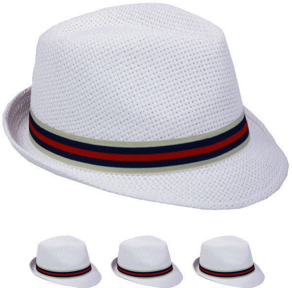 white-color-fedora-hat-with-two-color-band