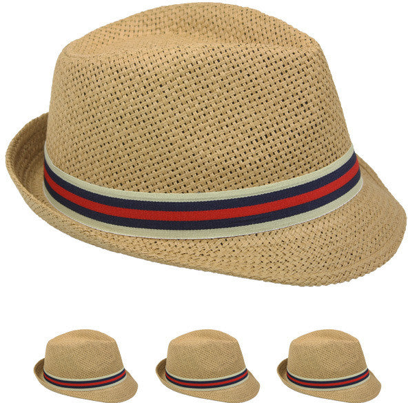 light-brown-color-fedora-hat-with-two-color-band