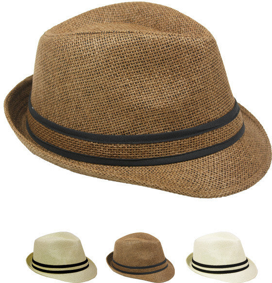 assorted-color-straw-fedora-hat