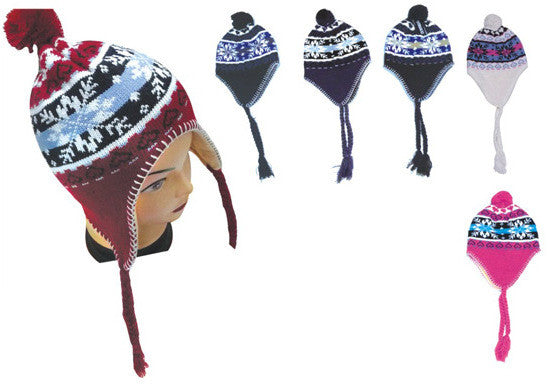 children's-knit-winter-pattern-ear-flap-trapper-hats
