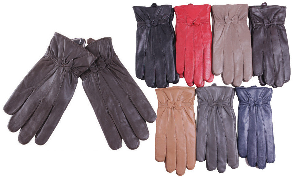 women's-leather-gloves-w/-bow