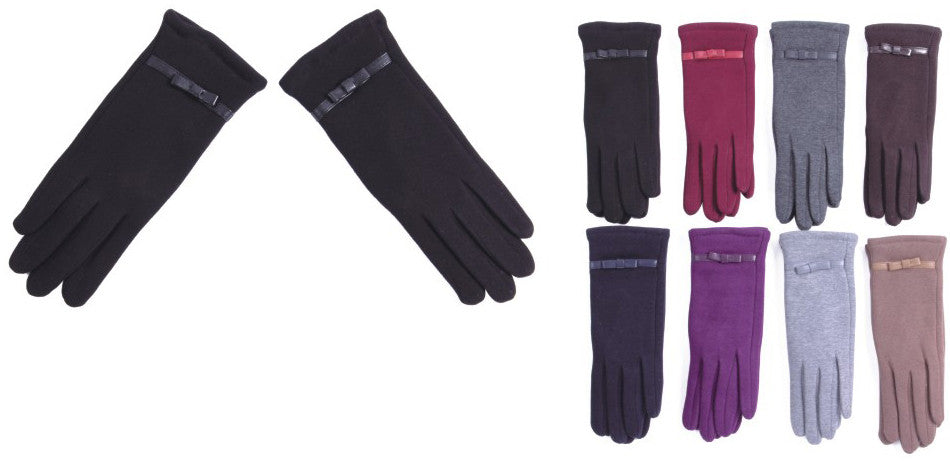 women's-fleece-gloves-w/-patent-bow-adornment