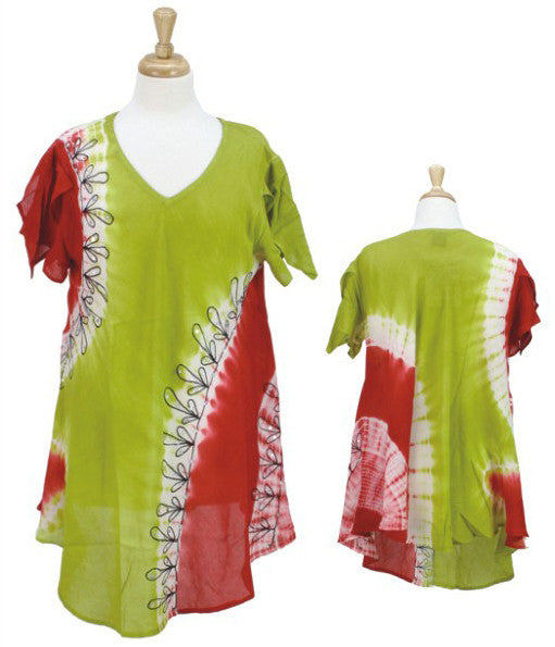 women's-rayon-tops---two-tone-prints