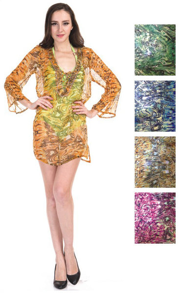 women's-chiffon-tops---colorful-swirl-prints