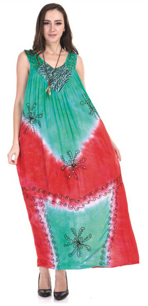 women's-rayon-gowns---assorted-two-tone-prints