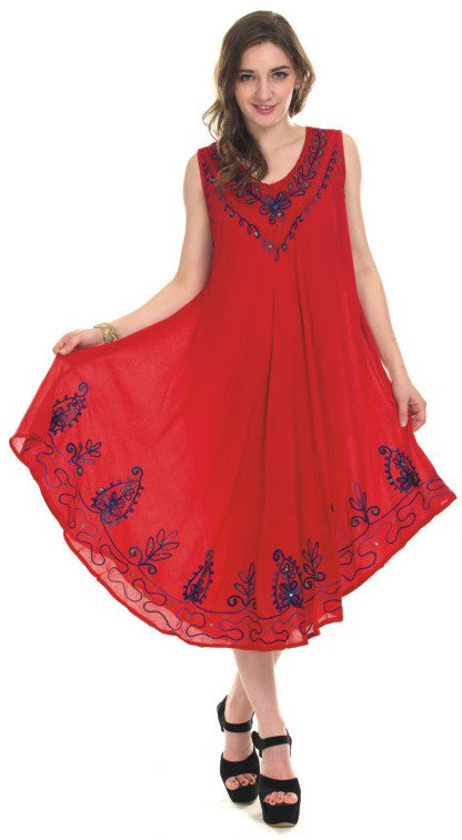 women's-rayon-gowns---solid-colors-w/-contrast-trim