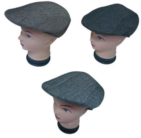 men's-beret-hats---herringbone-prints