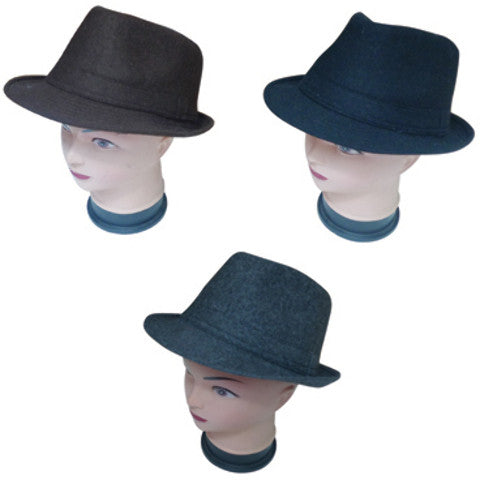 men's-fedora-hats---solid-colors