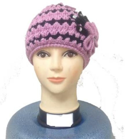 women's-knit-yarn-beanie-hats-w/-rhinestone-embellishment