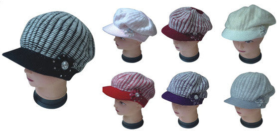 women's-knit-rabbit-hair-winter-fashion-hats-w/-rhinestone-floral-adornment
