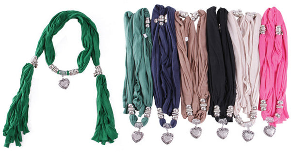 fashion-jewelry-scarves-w/-heart-pendants