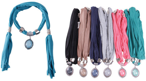 fashion-jewelry-scarves-w/-oval-gem-pendants