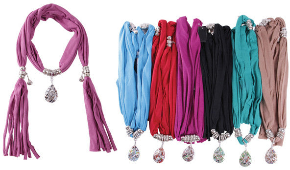 fashion-jewelry-scarves-w/-teardrop-jewel-pendants