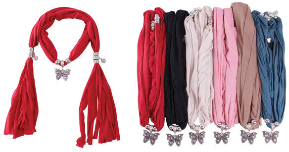 fashion-jewelry-scarves-w/-butterfly-pendants