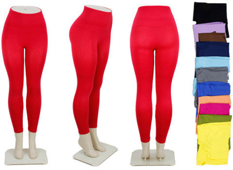 asst-solid-color-high-waist-leggings---one-size