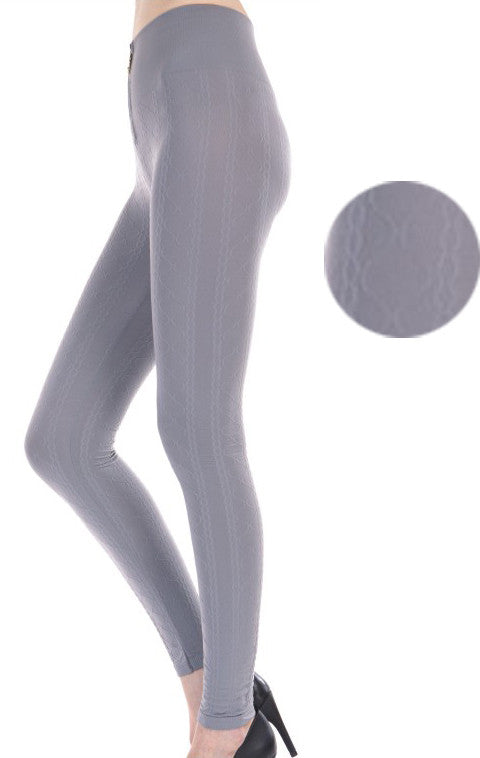 women's-high-waisted-leggings-w/-zipper---grey