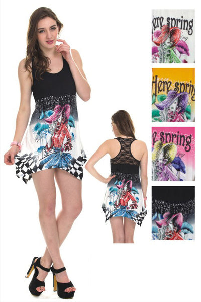 women's-lace-back-sundresses---colorful-woman-prints