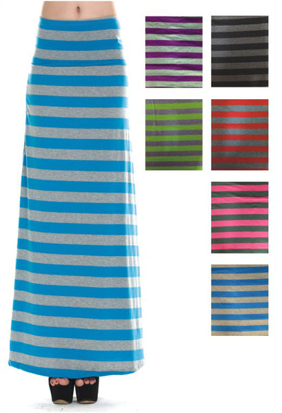 women's-long-skirts---striped-prints