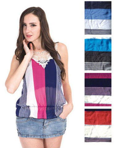 women's-sleeveless-tops---striped-colors