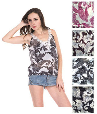 women's-sleeveless-tops---ornate-prints
